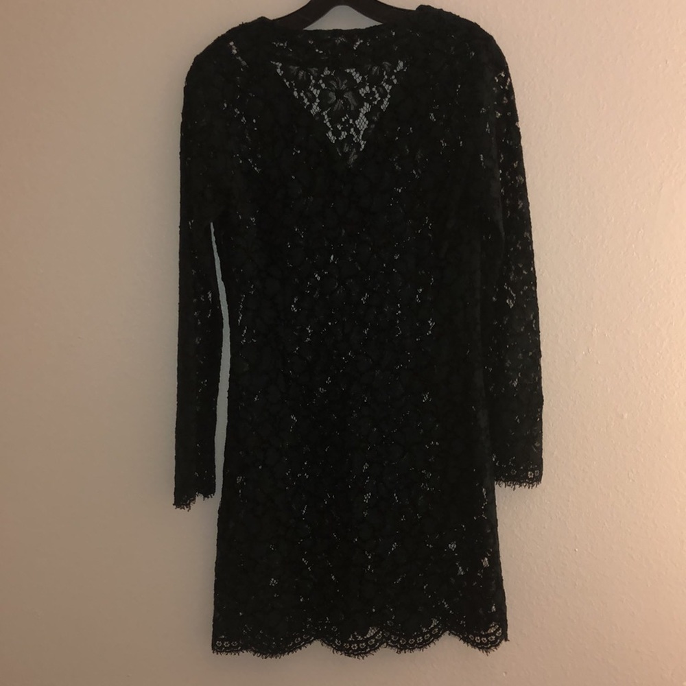 Sandro Paris lace Forest green dress sz 2 - Picture 4 of 9